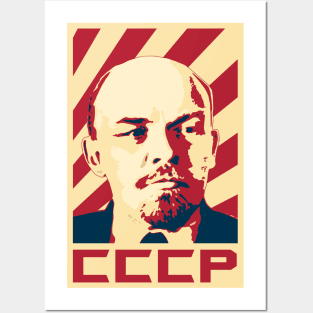 Vladimir Lenin CCCP Retro Propaganda Posters and Art